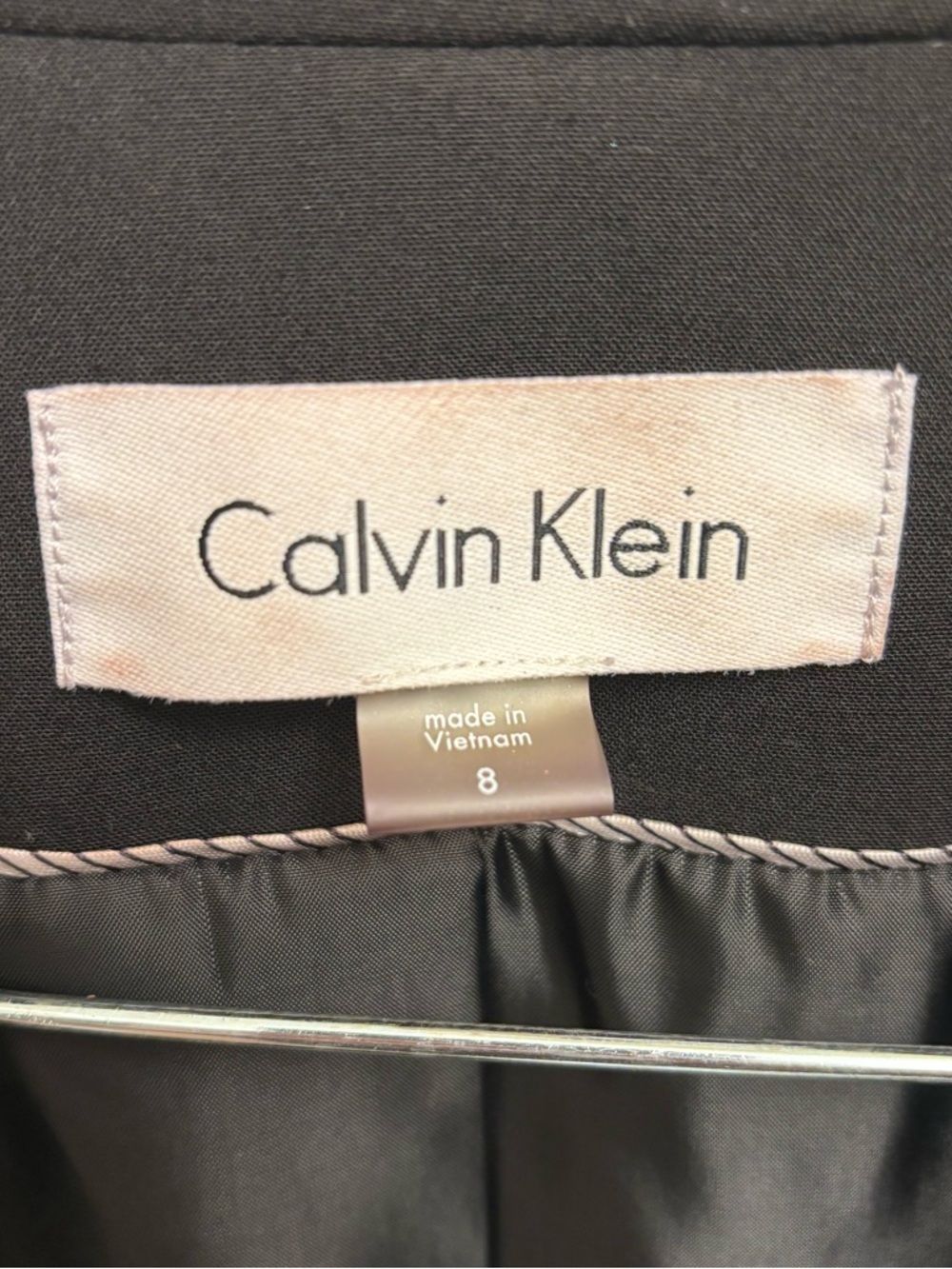 Calvin Klein Black Two-Button Tailored Blazer Career Jacket Women’s 8 - Picture 4 of 13